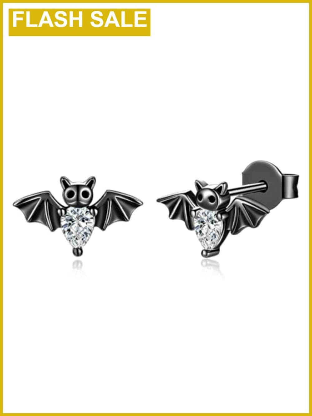 Halloween Stud Earrings Crystal Witch Hat Pumpkin Bat Ghost Metal Alloy